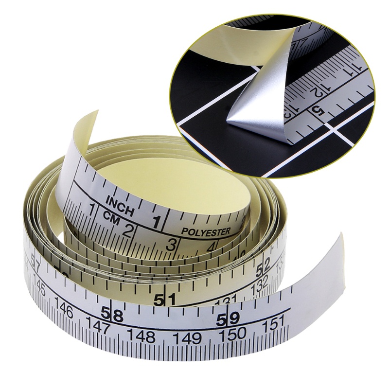 Sewing Label - 粘着ビニールメジャーテープ、ミシン用定規、ステッカー、メートル法、151cm