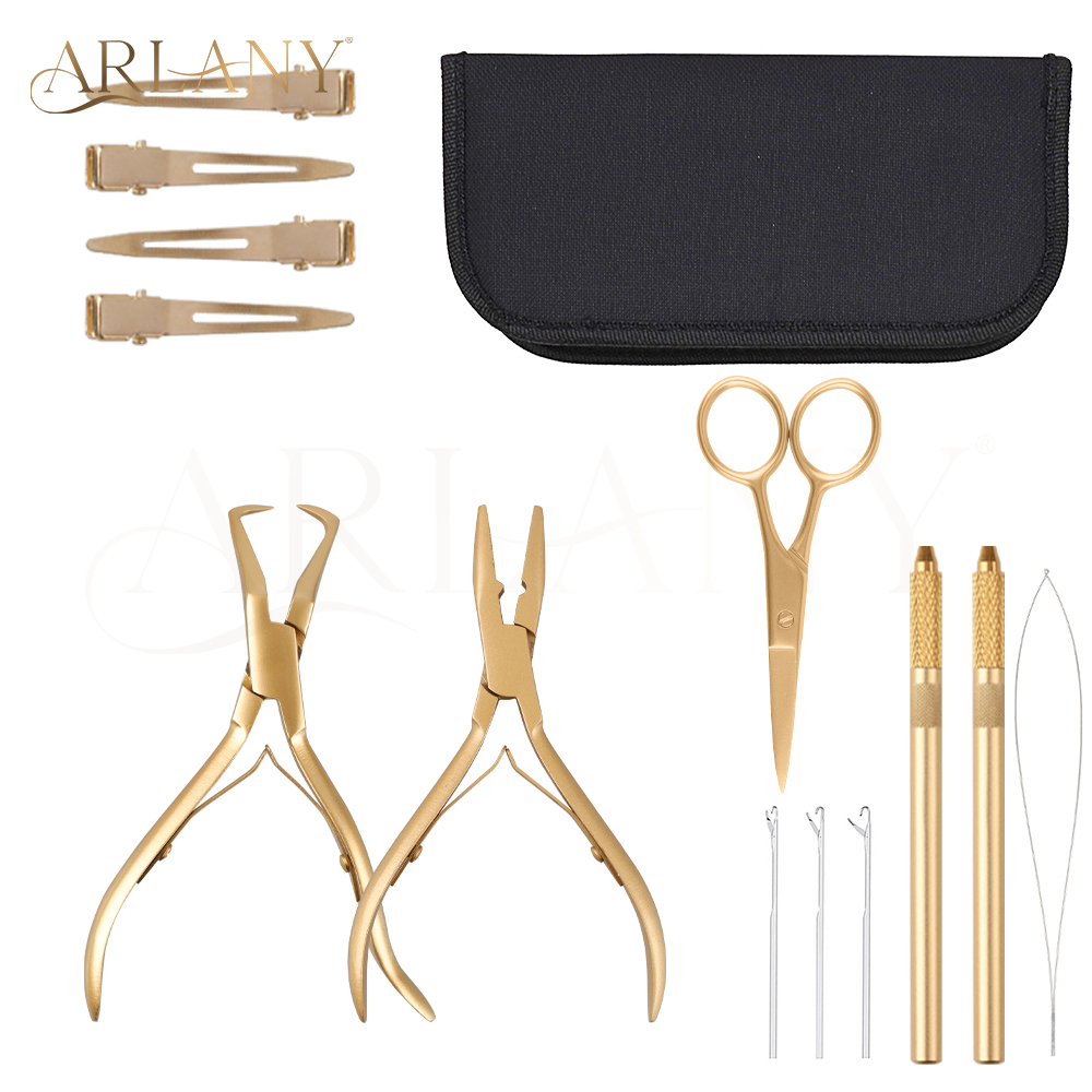 Sewing Necessities - ARLANY ヘアエクステンションプライヤーキット マイクロビーズ用 マイクロリンクプライヤー フェザーエクステンション用 縫製横糸エクステンション