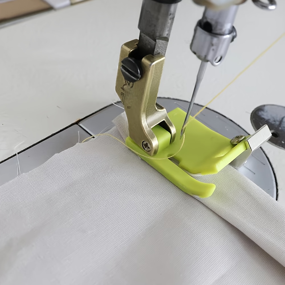 Industrial Textile Sewing Machine - ランダムカラーのプラスチック製T9調整可能な多機能プレッサーフット、工業用ミシン用ヘミングローリングエッジガイドフット1個