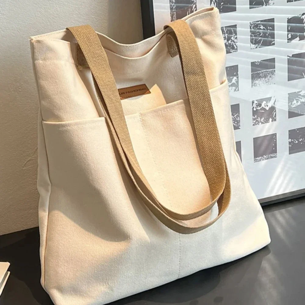 Sewing Necessities - 1Pc 女性のトートバッグキャンバスミシン糸大容量高度なセンスハンドバッグ便利な実用的な女性の通勤バッグ