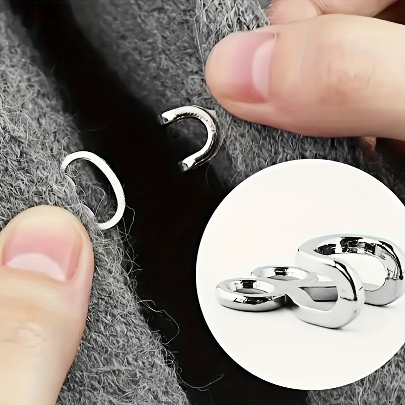 Hook Eye Fastener - 50セット金属合金製見えない留め金具、フックとアイ留め具、DIY縫製用、ハンドバッグ、パンツ、スカート用の見えない留め具