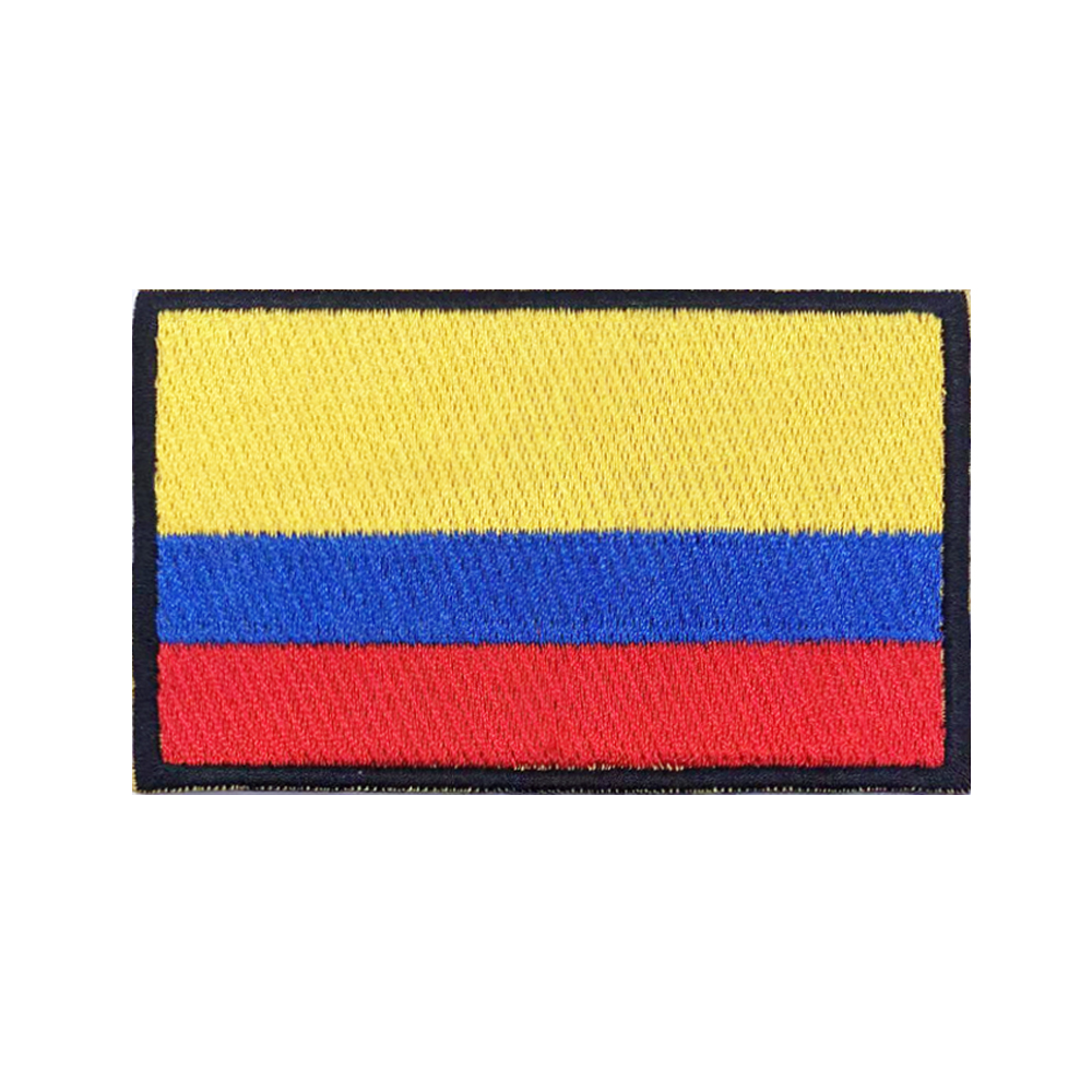 Velcro Sew On - Colomiaフラグパッチ,刺embroideredパッチ,フックとループ,アイロン,バッジ,ミリタリーストライプ