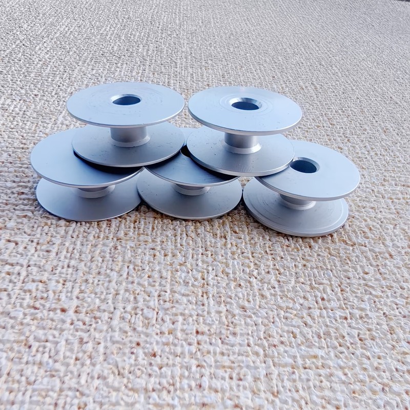 Sewing Thread Production - 衣料品生産用アルミ製ミシンボビン35個、アルミ製防酸化加工、スムーズな糸の放出