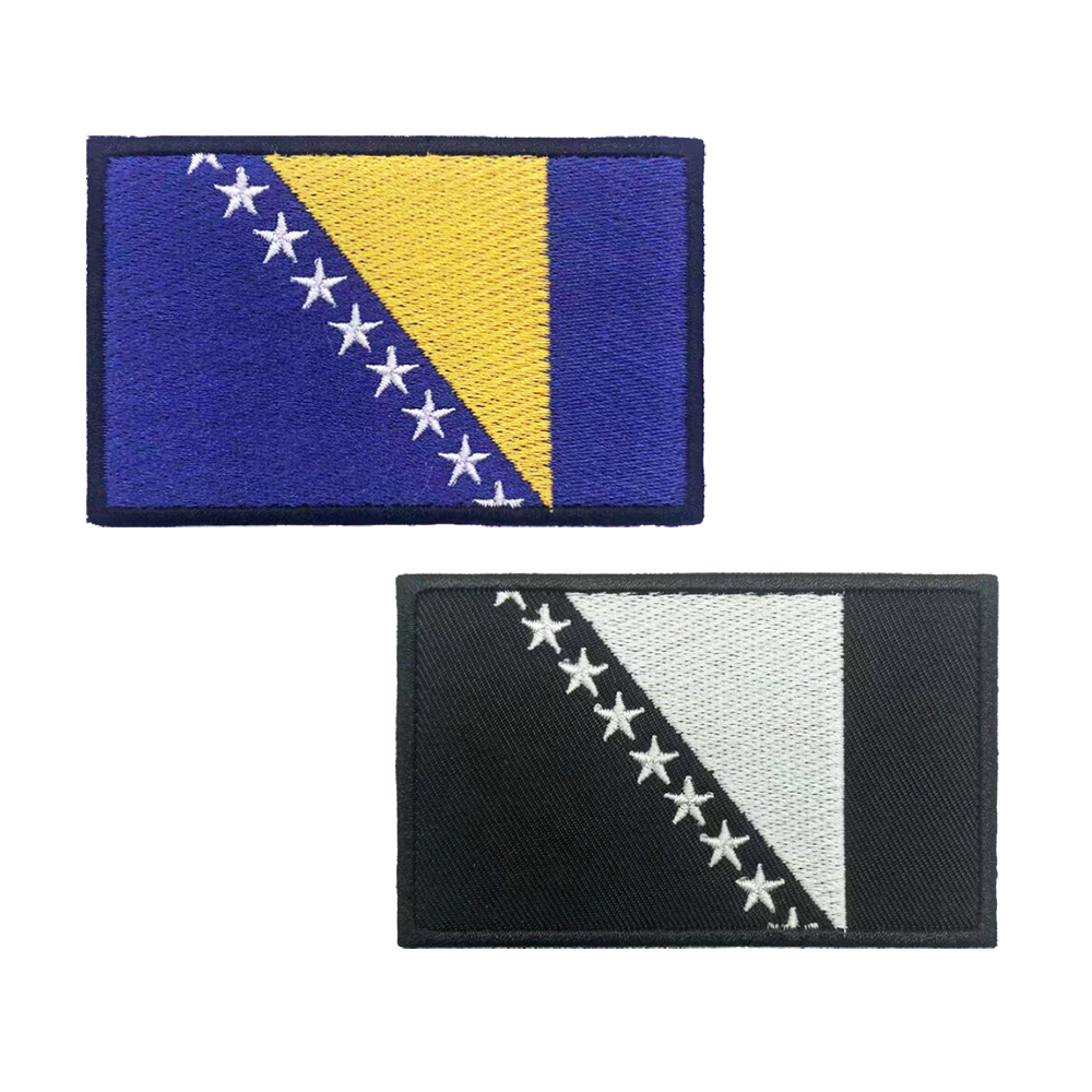 Velcro Sew On - 米国の旗、ストライプバッジ、ミリタリーアームバンド、鉄またはフックループ刺繍の旗、1個