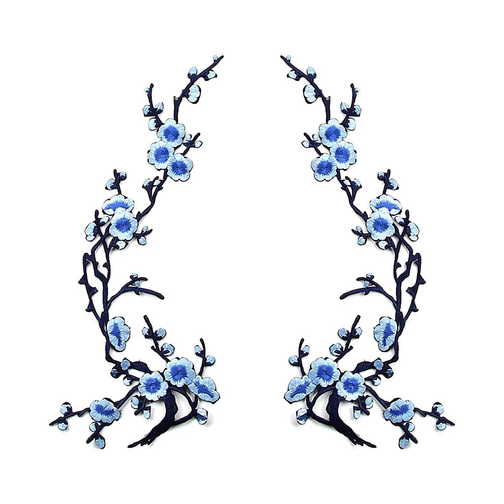 Sewing In Textile - DIY桜の花アイロン接着パッチ アイロン＆縫い付け ホットメルト接着剤 刺繍入り花パッチ 刺繍桜パッチ
