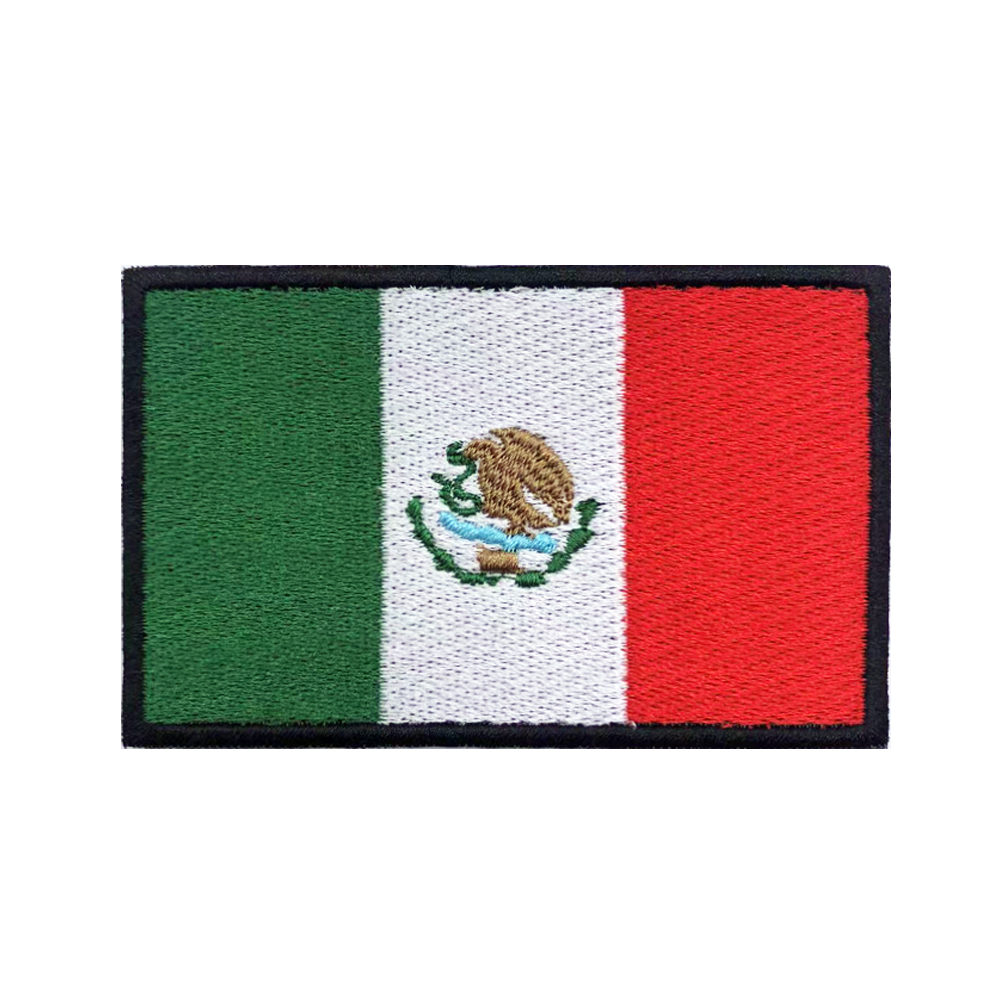Velcro Sew On - Mexican Flag-刺embroideredバッジ付きのパッチパッチ,ミリタリーストライプ
