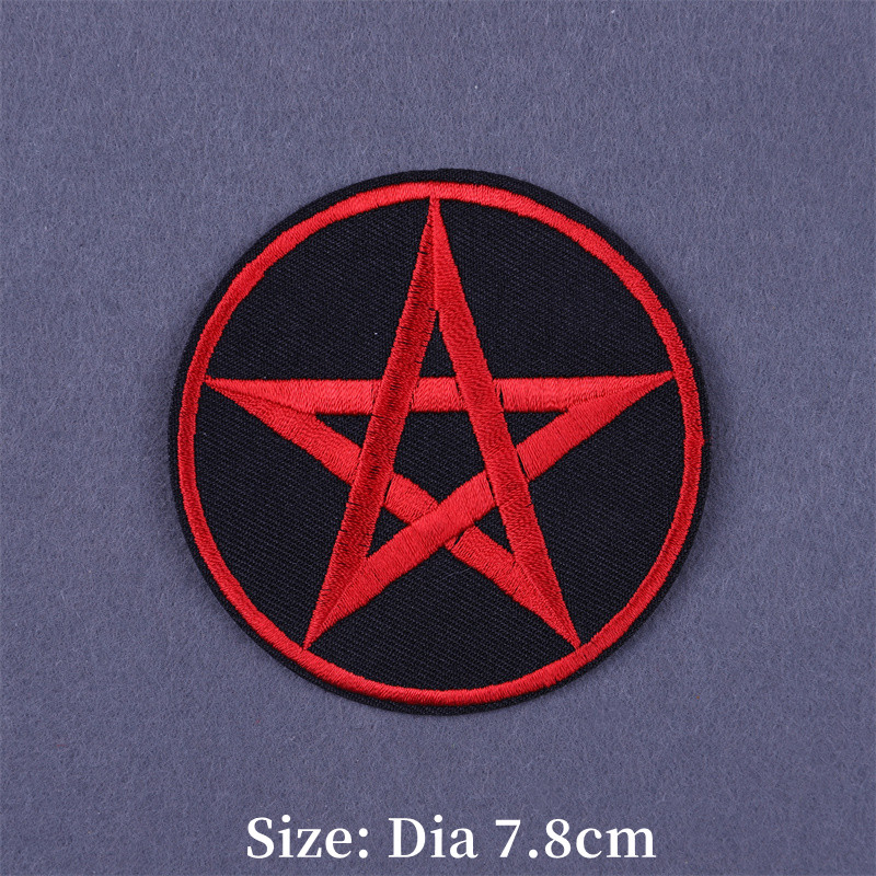パンク刺繍アイアン上のパッチ服熱接着剤ヒッピーロックパッチ衣 - Velcro Sew On のレビューと価格