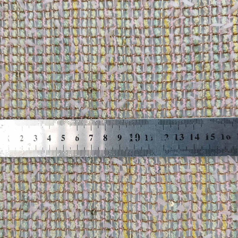 軽量中空リボン付き糸染めツイード生地、夏と春のコートトップス - Sewing Tweed Fabric のレビューと価格