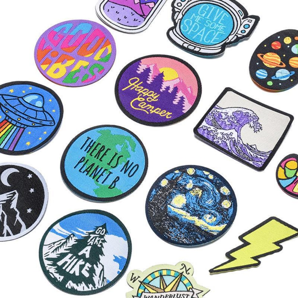 漫画風景スペース織ラベルパッチバッジアイロン接着パッチDIY - Sewing Label のレビューと価格