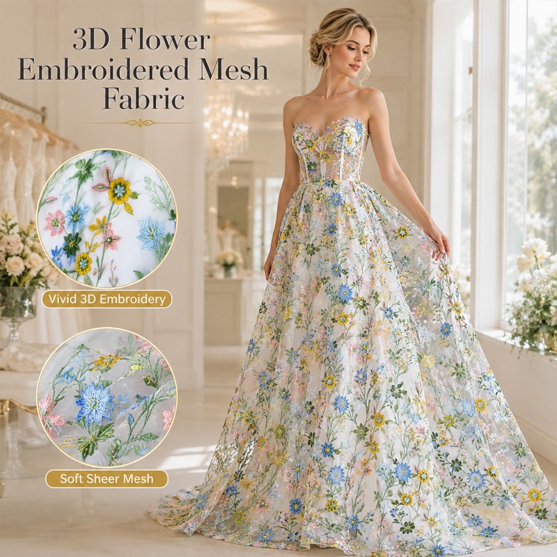 90x130cm 花柄の蔓模様刺繍入りチュールレース生地 メ - Sewing In Textile のレビューと価格
