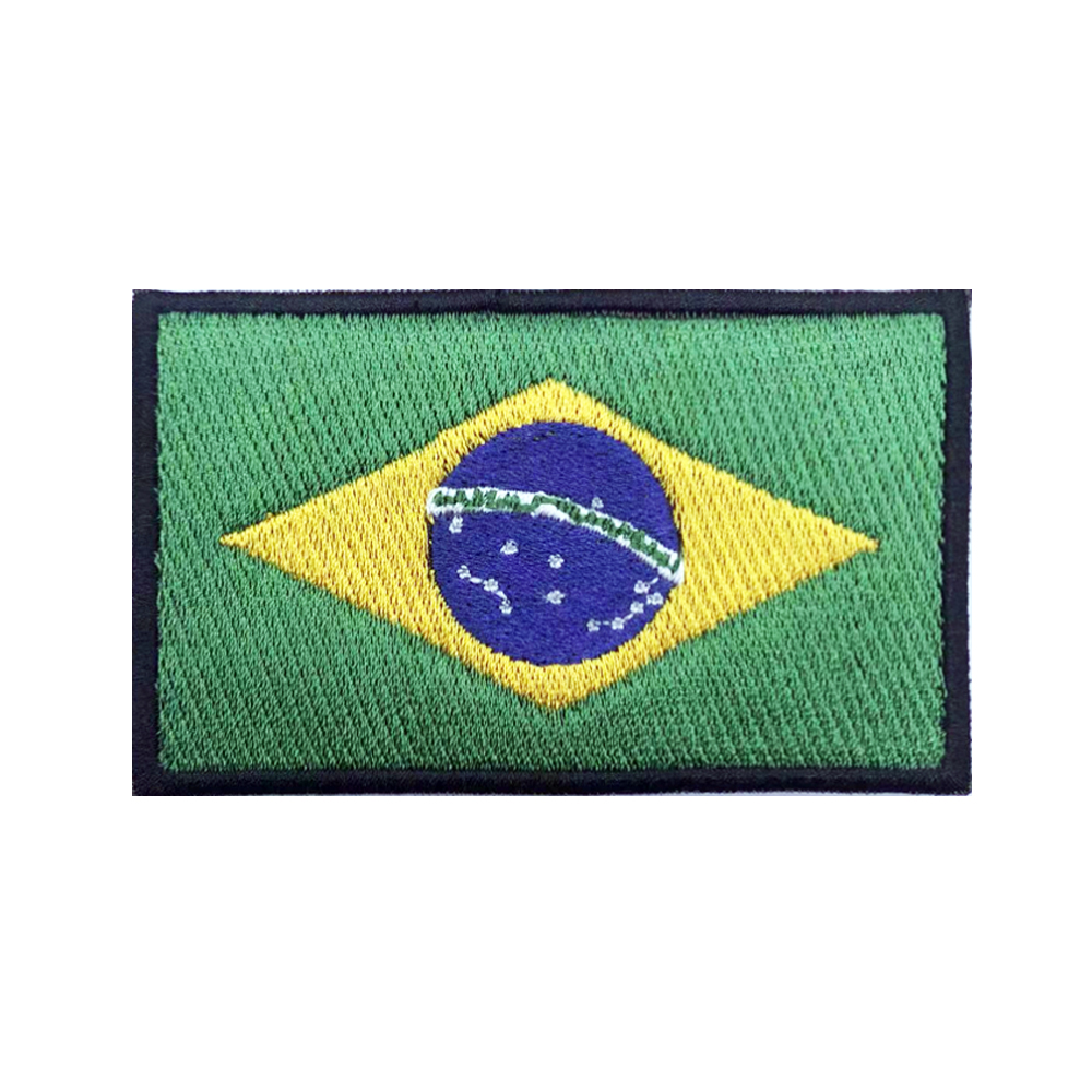 ブラジル国旗ブラジルパッチ腕章刺繍パッチフック&ループアイロ - Velcro Sew On のレビューと価格