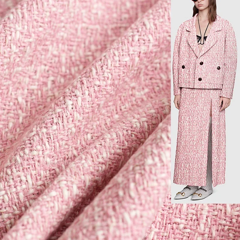 Redraspberry 145 センチメートルピンク白ウー - Sewing Tweed Fabric のレビューと価格