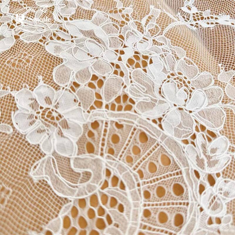3メートル。 手作りの縁飾り刺繍レース生地、ブライダルウェデ - Sewing Necessities のレビューと価格