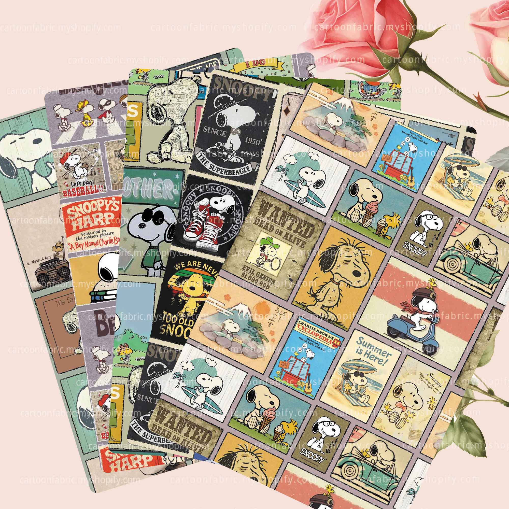 タカラトミー スヌーピー生地140x50CM 漫画プリント生 - Sewing In Textile のレビューと価格