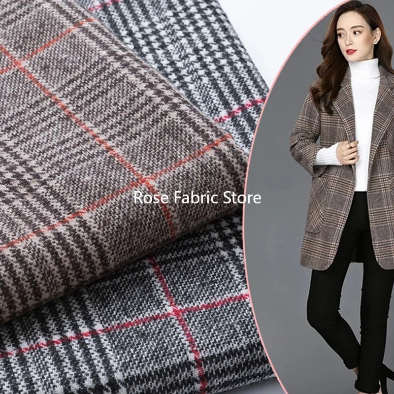 1 メートルクラシックウール千鳥格子チェックツイード生地縫製 - Sewing Tweed Fabric のレビューと価格