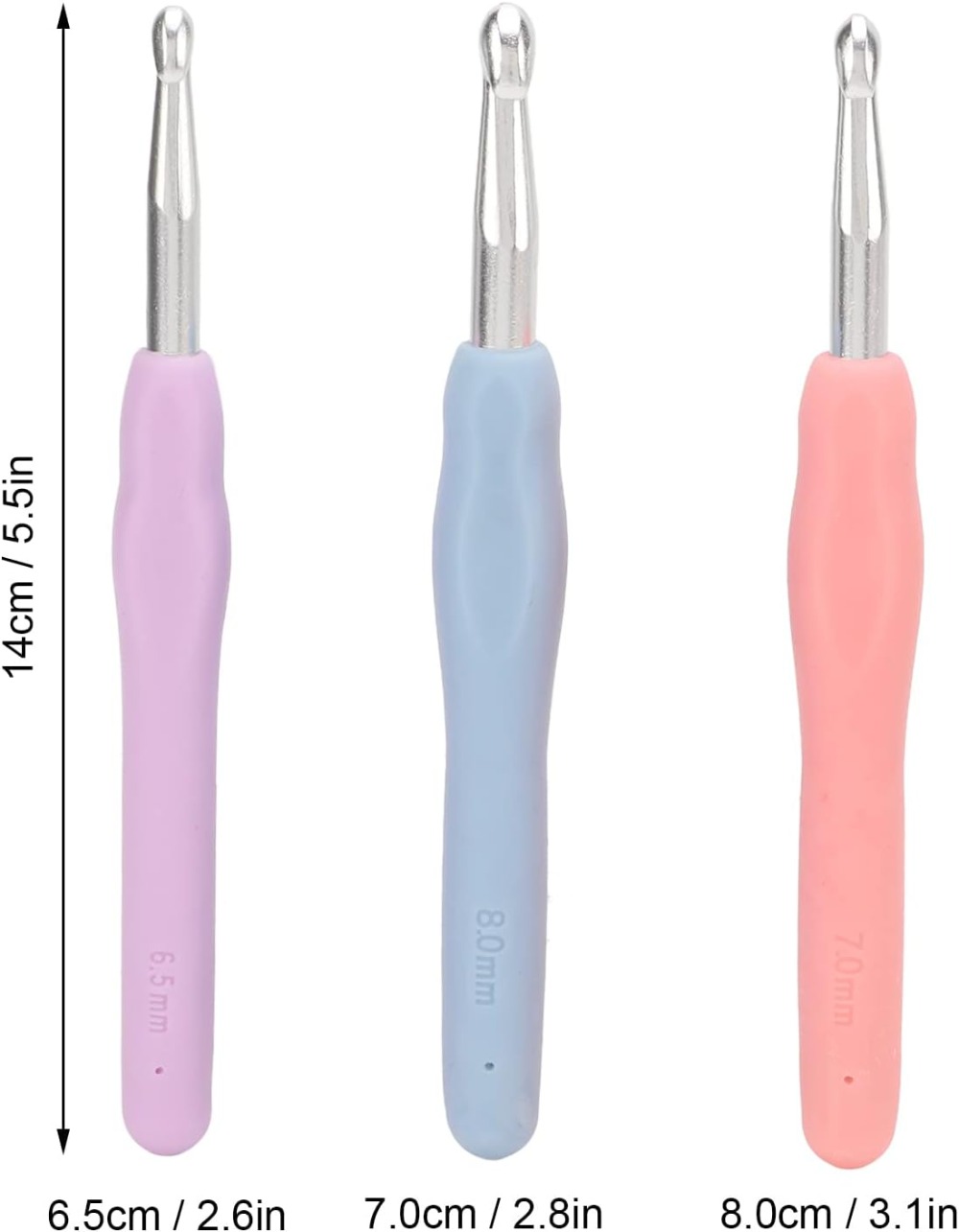 人間工学に基づいたかぎ針セット 大型 編み針キット ステッチ - Sewing Necessities のレビューと価格