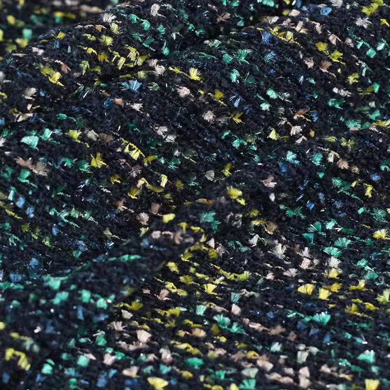 カラフルなリボン先染めツイード生地女性のための秋のコートスカ - Sewing Tweed Fabric のレビューと価格