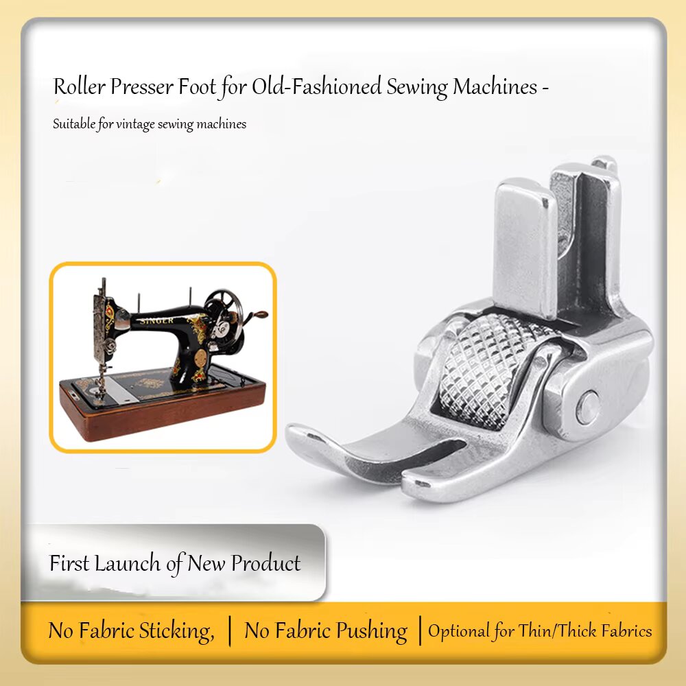 古い式の足踏みミシン用全鋼製ローラープレスフット、バタフライ - Sewing Factory のレビューと価格