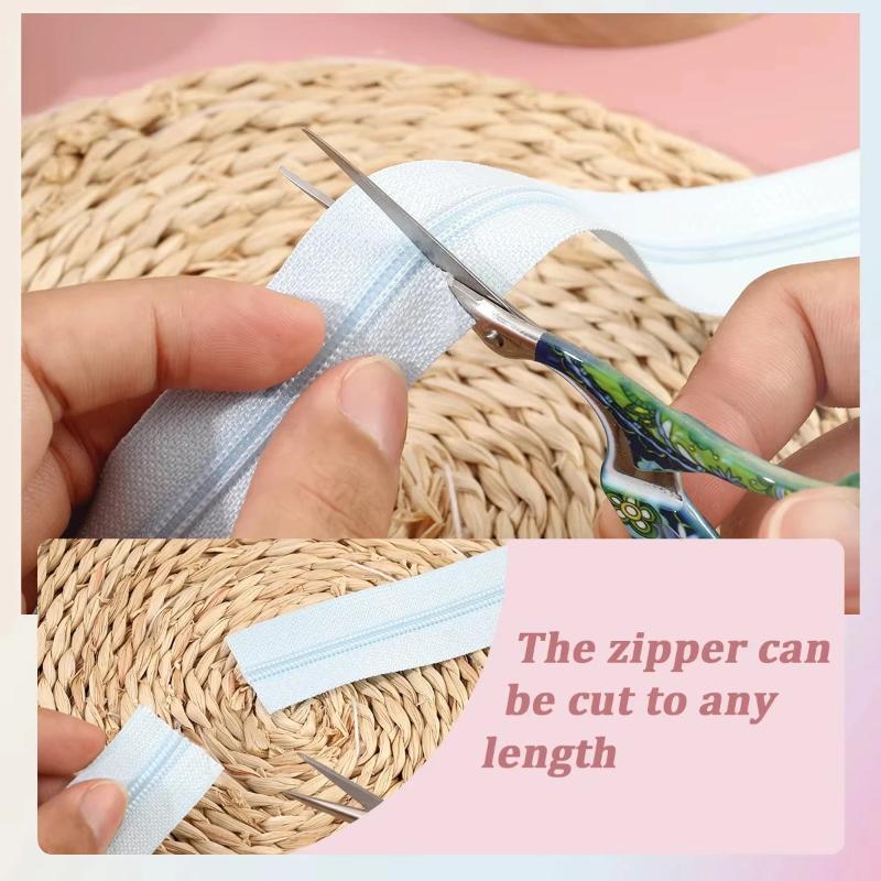 2.0メートルジッパー+5つのジッパーヘッド、ナイロンジッパ - Sewing Garments のレビューと価格