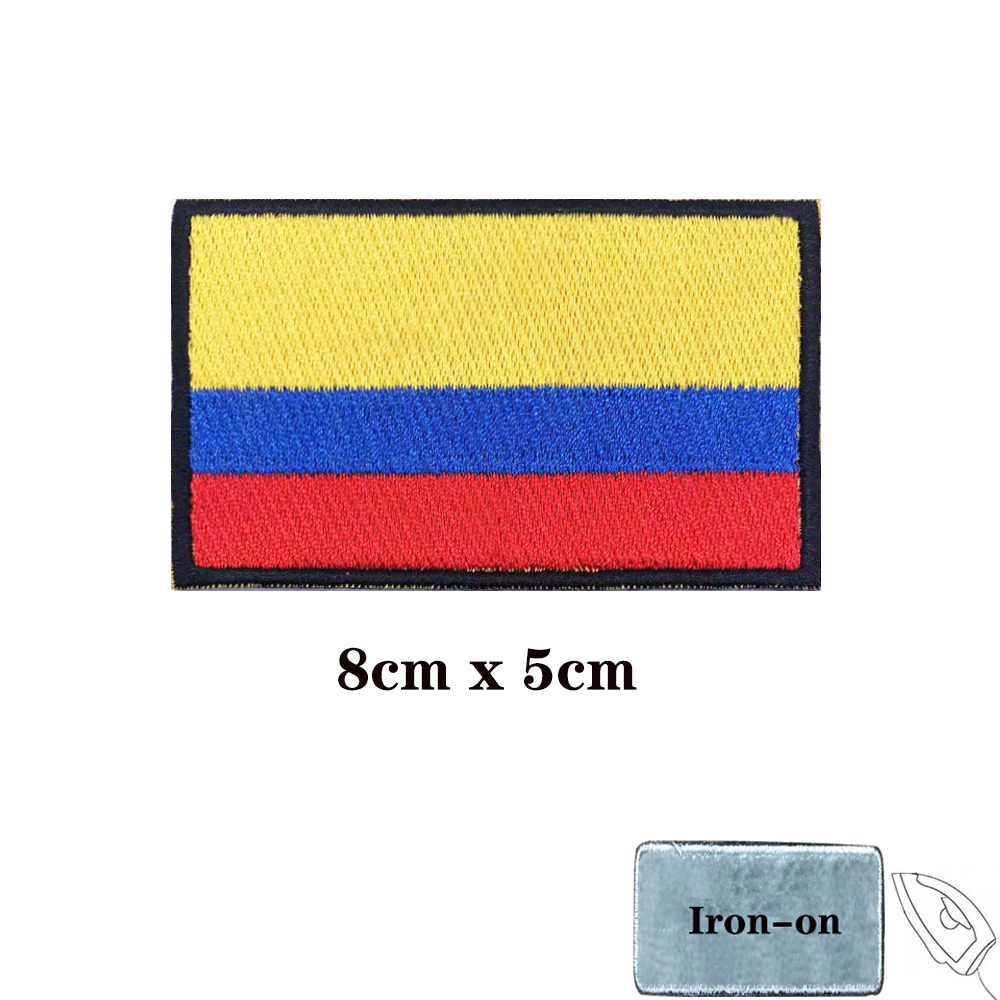 Colomiaフラグパッチ,刺embroideredパッチ, - Velcro Sew On のレビューと価格