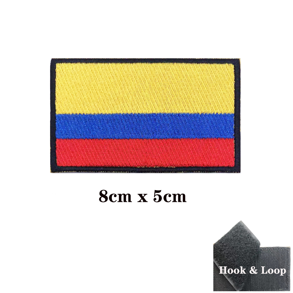 Colomiaフラグパッチ,刺embroideredパッチ, - Velcro Sew On のレビューと価格