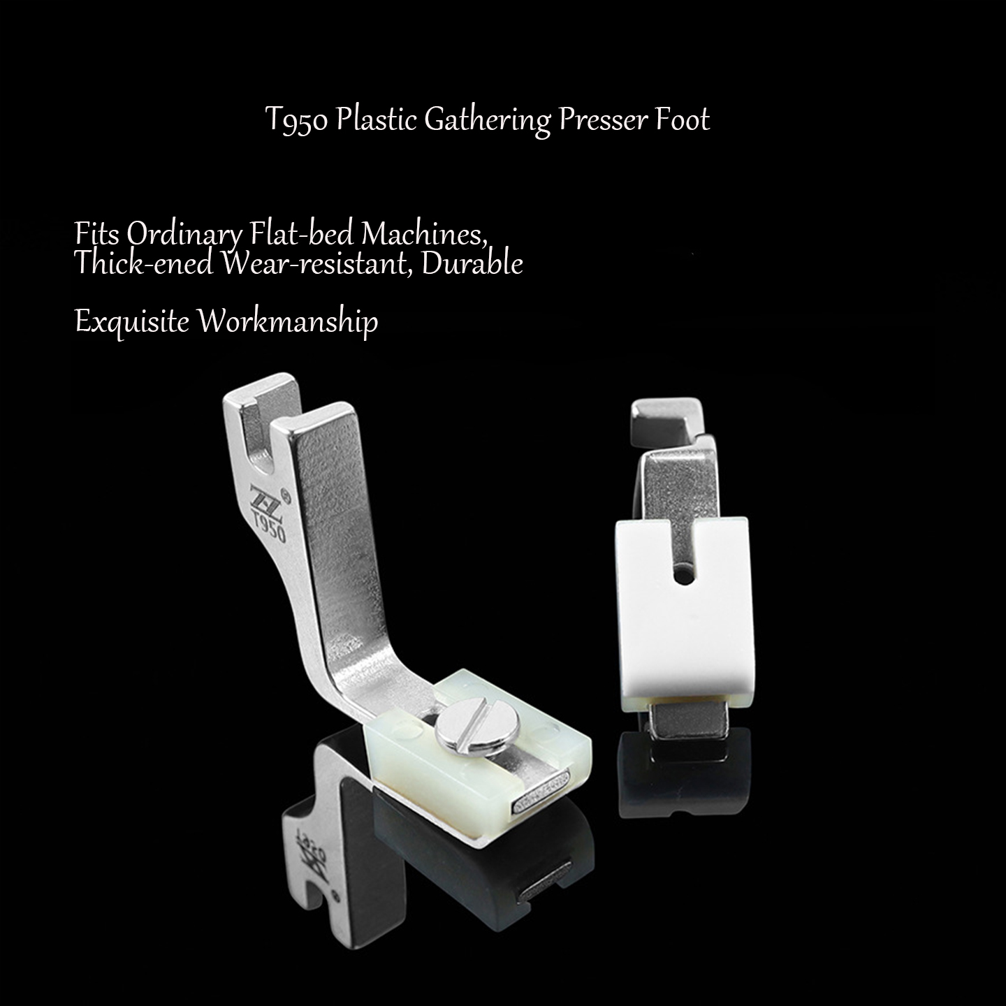 T950 テフロンプラスチック製ギャザリングプレッサーフット - Sewing Factory のレビューと価格