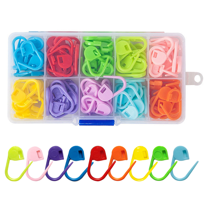 100 個カラー小さなクリップ縫製用品編み物かぎ針編みロック - Sewing Necessities のレビューと価格