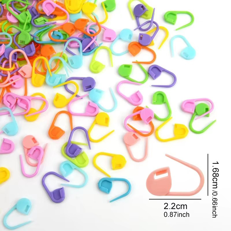 100 個カラー小さなクリップ縫製用品編み物かぎ針編みロック - Sewing Necessities のレビューと価格