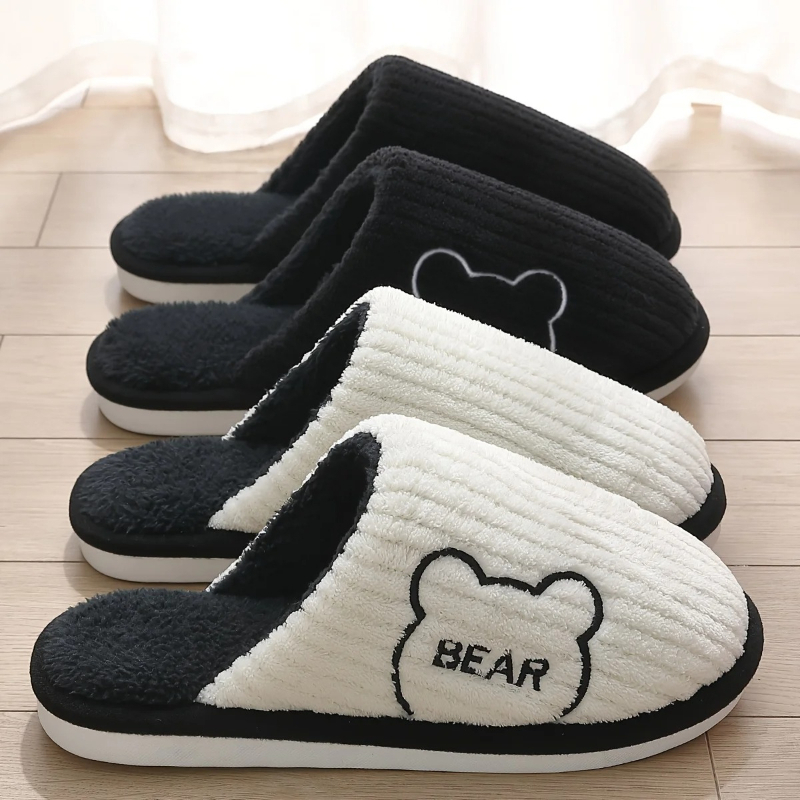 冬用暖かいプラッシュスリッパ メンズ 厚底 滑り止め 室内/ - Sewing Fleece のレビューと価格