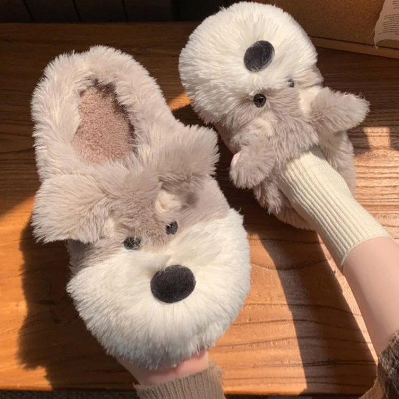 犬型ホームスリッパ レディース 子犬プラットフォーム ふわふ - Sewing Fleece のレビューと価格