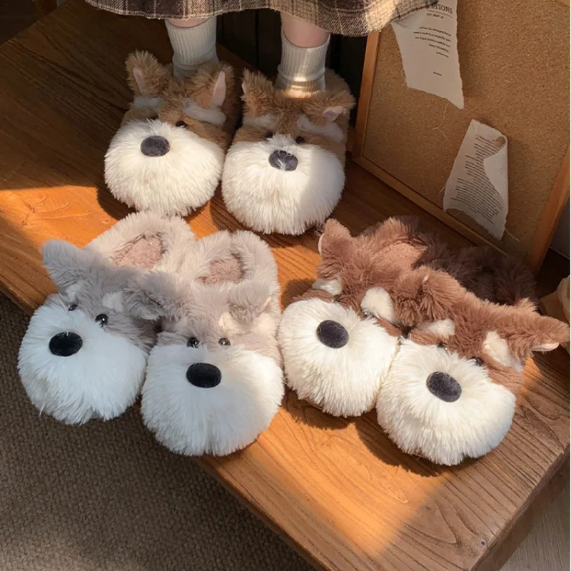 犬型ホームスリッパ レディース 子犬プラットフォーム ふわふ - Sewing Fleece のレビューと価格