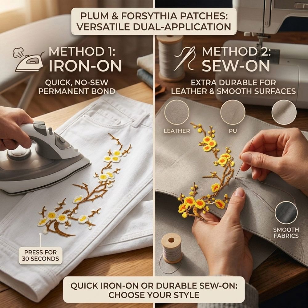 DIY桜の花アイロン接着パッチ アイロン＆縫い付け ホットメ - Sewing In Textile のレビューと価格